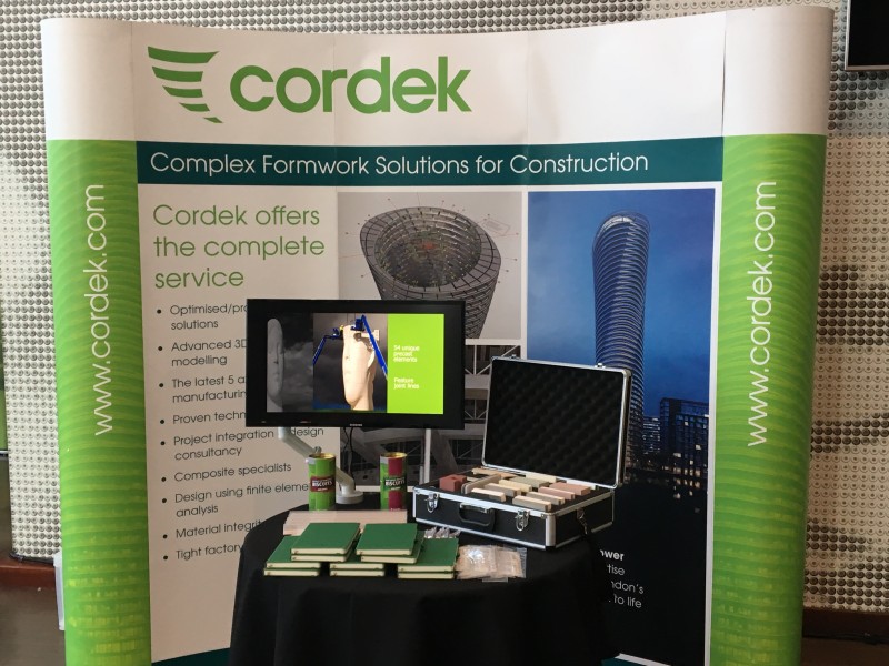 Cordek were pleased to exhibit and present at the Evolving Concrete Exhibition held at the Madejski