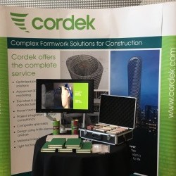 Cordek were pleased to exhibit and present at the Evolving Concrete Exhibition held at the Madejski